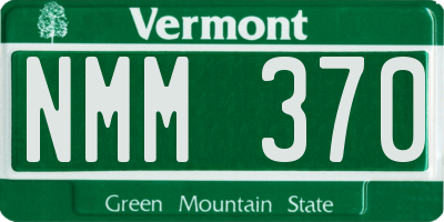 VT license plate NMM370