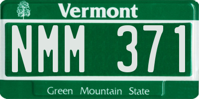 VT license plate NMM371