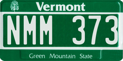 VT license plate NMM373