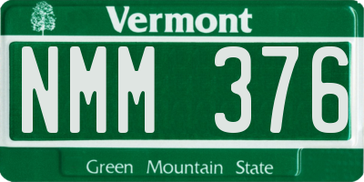 VT license plate NMM376