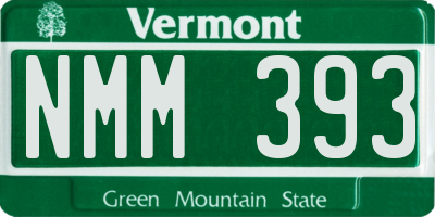 VT license plate NMM393