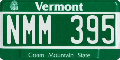 VT license plate NMM395