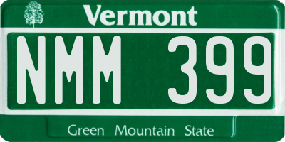 VT license plate NMM399