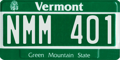 VT license plate NMM401