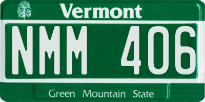 VT license plate NMM406