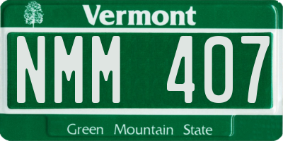VT license plate NMM407