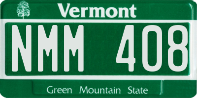 VT license plate NMM408