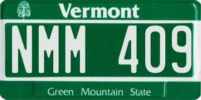 VT license plate NMM409