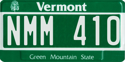 VT license plate NMM410