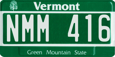VT license plate NMM416