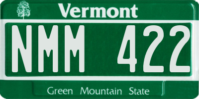 VT license plate NMM422