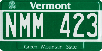 VT license plate NMM423