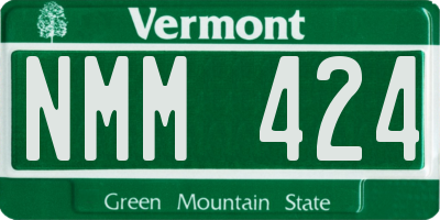 VT license plate NMM424