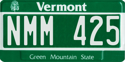VT license plate NMM425