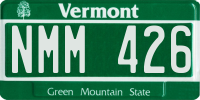 VT license plate NMM426
