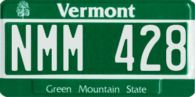 VT license plate NMM428