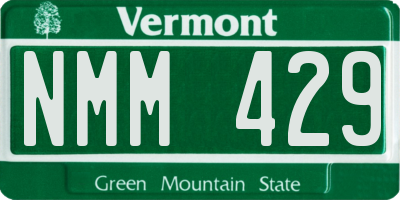 VT license plate NMM429
