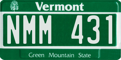 VT license plate NMM431