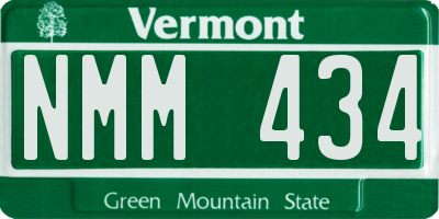 VT license plate NMM434