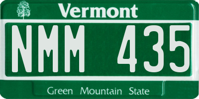 VT license plate NMM435