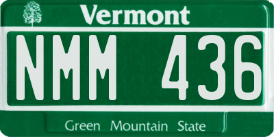VT license plate NMM436