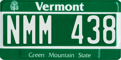 VT license plate NMM438