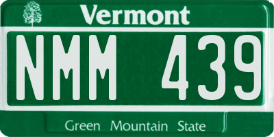 VT license plate NMM439