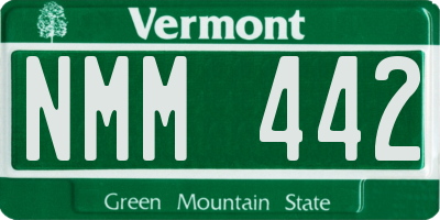 VT license plate NMM442