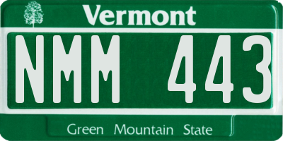 VT license plate NMM443