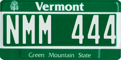 VT license plate NMM444