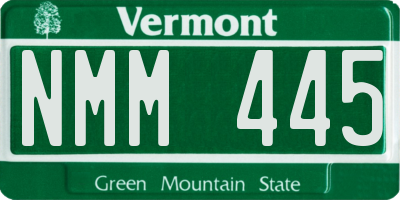 VT license plate NMM445