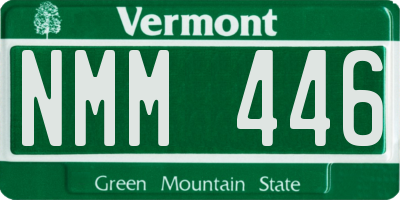 VT license plate NMM446