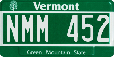 VT license plate NMM452
