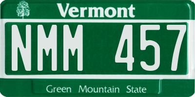 VT license plate NMM457