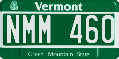 VT license plate NMM460