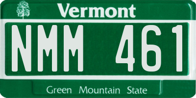 VT license plate NMM461