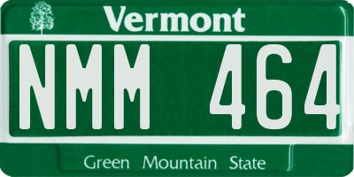 VT license plate NMM464