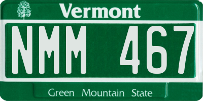 VT license plate NMM467