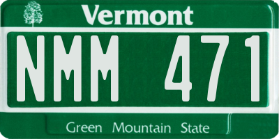 VT license plate NMM471