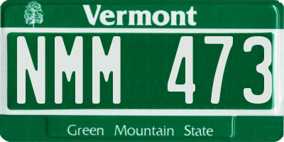 VT license plate NMM473
