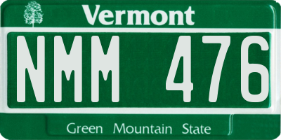 VT license plate NMM476