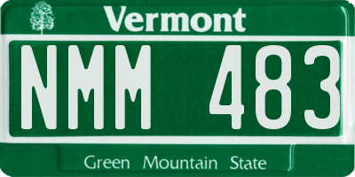 VT license plate NMM483