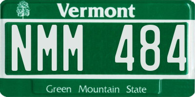 VT license plate NMM484