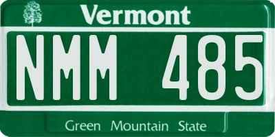 VT license plate NMM485
