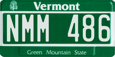 VT license plate NMM486