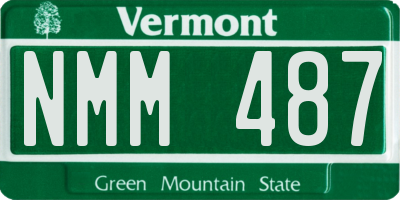 VT license plate NMM487