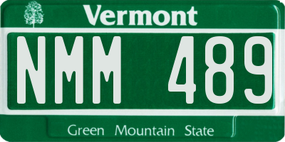 VT license plate NMM489