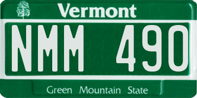 VT license plate NMM490