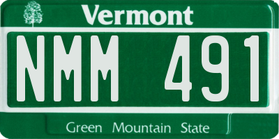 VT license plate NMM491