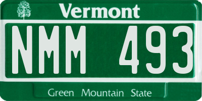 VT license plate NMM493